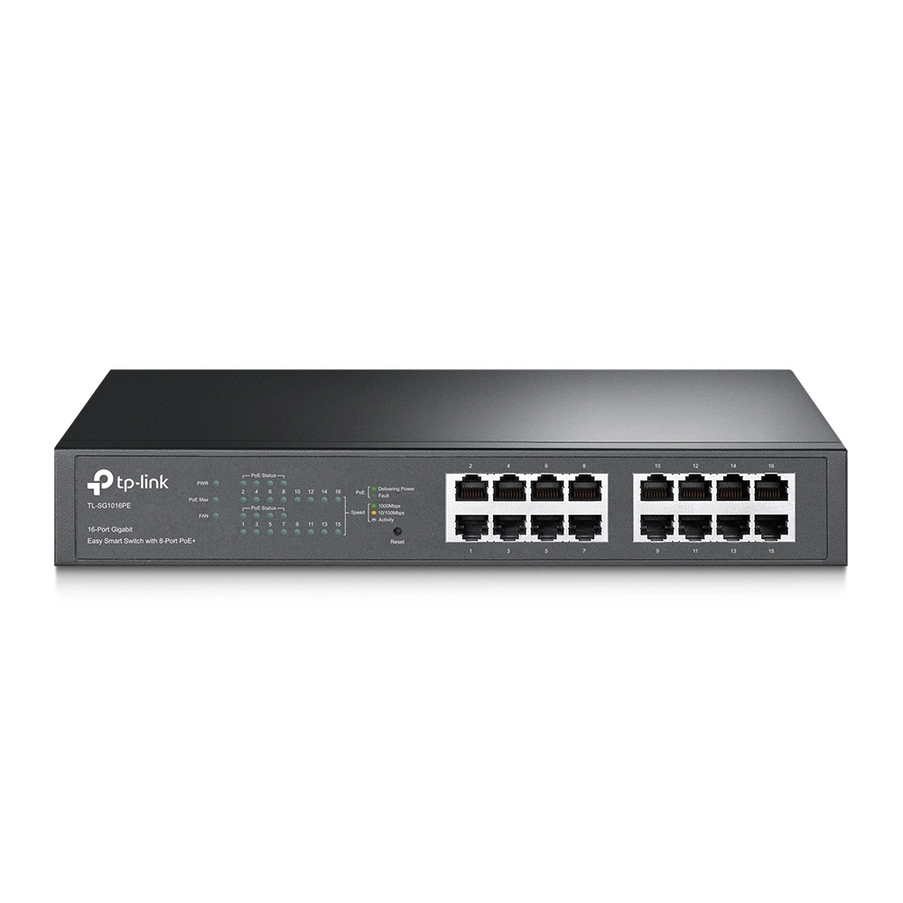 TP-Link 16 Port Gigabit Easy Smart PoE+ Switch (8 Poe GE + 8 GE) TL-SG1016PE view 4